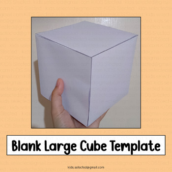 Preview of Cube Template Project Activities Blank Large Dice Craft Writing 3D Game Fun