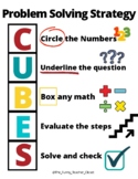 Cubes - Anchor Chart- Problem Solving Strategy / Wall Post