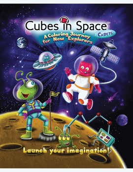 Preview of Cubes in Space Cadets - A Coloring Book Journey for New Explorers!