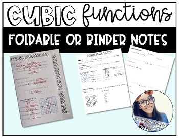 Preview of Cubic Functions Guided Notes