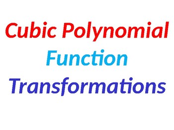 Preview of Cubic Polynomial Function Transformations