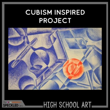 Preview of Cubism Project. Editable Lesson Plan, Presentation, Video & Rubric