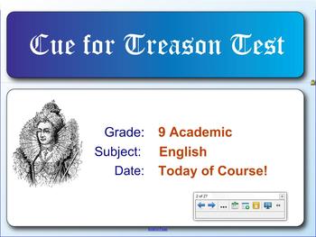 Preview of Cue For Treason Chapters 1 to 10 Quiz