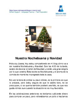 Preview of Cuento de Navidad - Christmas Tale - Text for reading and answering