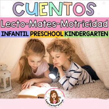 Preview of Cuentos de hadas Bundle. Fairy Tales. Literacy. Math. Fine motor. Tubs Spanish