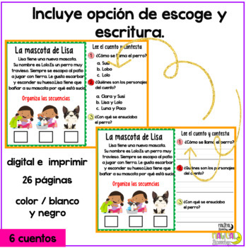 Cuentos y secuencias | Spanish Short Stories Digital & Print Worksheets