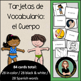 Cuerpo  / Body, Spanish Vocabulary Flashcards, Tarjetas de