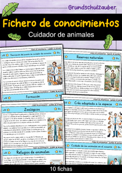 Preview of Cuidador de animales - Ficha de conocimiento - Profesiones (español)