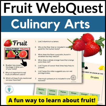 Preview of Culinary Arts Activity Fruit WebQuest for Family Consumer Science - Homeschool