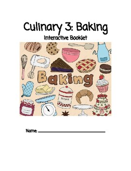 Preview of Culinary Arts - Baking Class Interactive Workbook