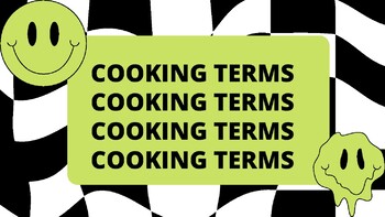 Preview of Culinary Arts- Basic Cooking Terms (Retro Themed)