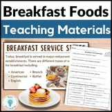 Breakfast Foods Lesson for Culinary Arts and FACS - FCS Ac