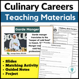 Culinary Arts Careers Lesson and Activities - Prostart - F