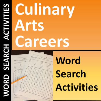Preview of Culinary Arts Careers Word Search Activities