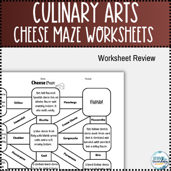 Preview of Culinary Arts Cheese Identification Maze