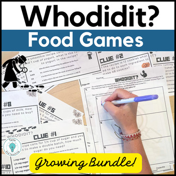 Preview of Culinary Arts Clue Games Whodidit Growing Bundle - FACS, PROSTART