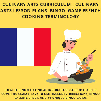Preview of Culinary Arts Curriculum / Culinary Arts Lesson Plans French Cooking Terminology