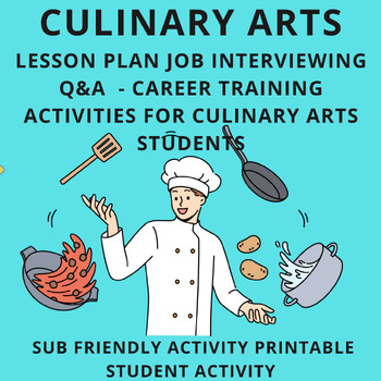 Preview of Culinary Arts Curriculum - Job Interviewing Q&A Game Culinary Arts Lesson Plans