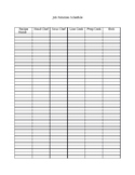 Culinary Arts Lab Job Rotation Schedule