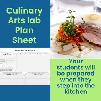 Preview of Culinary Arts Lab Plan Sheet