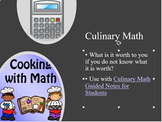 Culinary Arts Math Bundle with PPTX's and activities!