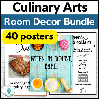 Preview of FACS Culinary Arts Room Decor Posters - Culinary Posters - FCS Posters Cooking