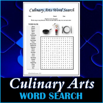 Preview of Culinary Arts Word Search Puzzle