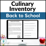 Culinary Arts and Cooking Inventory - Get to Know You Acti