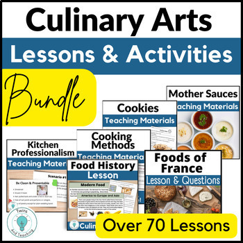 Preview of High School Culinary Arts Curriculum Bundle of Lessons and Activities, FACS, FCS