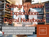 Culinary Career Exploration Digital Notebook via Google Slides