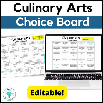 Preview of Family and Consumer Science Project Choice Board for Culinary Arts - FACS