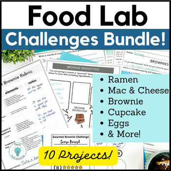 Preview of Culinary Cooking Challenges - FACS Projects - Culinary Arts Food Labs Activities