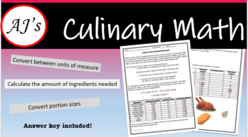 Preview of Culinary Math - Converting Portion Sizes