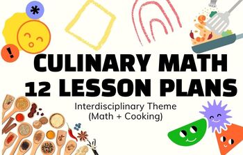 Preview of Culinary Math Lesson Plan (12 different themes)