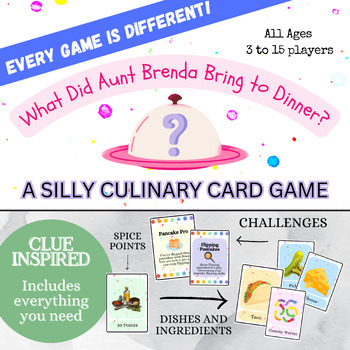 Preview of Culinary Scavenger Hunt Printable Game, Dinner Party Entertainment