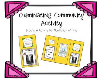 Preview of Culminating Community Brochure Activity