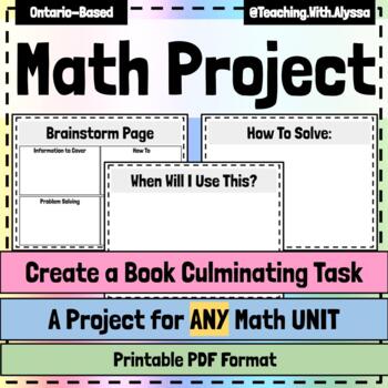 Preview of Culminating Math Project for ANY Math Topic | Create an Instructional Book