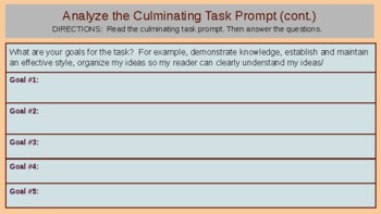 Preview of Culminating Writing Task Digital Notebook