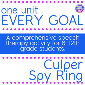 Preview of Culper Spy Ring Every Goal Unit for Middle School and High School SLPs / SPED
