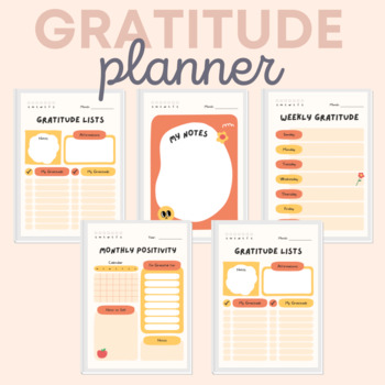 Preview of Cultivate A Grateful Mindset: A Customizable Gratitude Planner