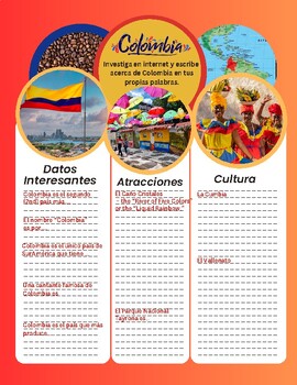 Preview of Cultura Hispana- Colombia- Datos Interesantes, Atracciones y Cultura