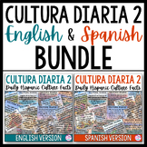 Cultura Diaria 2 BUNDLE (English & Spanish) 180 Hispanic C