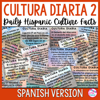 Preview of Cultura Diaria 2 SPANISH Version - Warmups and Bellringers for Spanish Class
