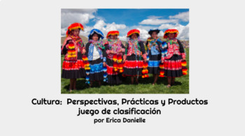 Preview of Cultura:  Productos, Prácticas, y Perspectivas 