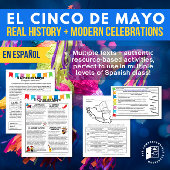 Preview of Cinco de Mayo Readings and activities for Spanish Class El Cinco de Mayo