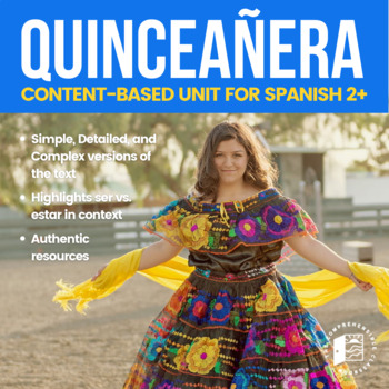 Preview of La quinceañera embedded reading plus ser vs. estar