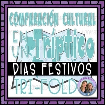 Preview of Cultural Comparison Tríptico | Días Festivos | Distance Learning