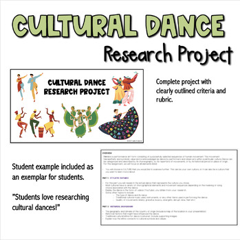 Preview of Cultural Dance Project - Research