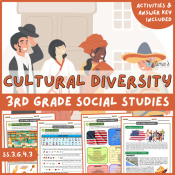 Preview of Cultural Diversity Activity & Answer Key 3rd Grade Social Studies