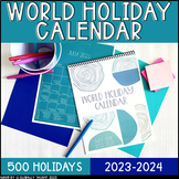 Cultural Diversity Calendar - 500 World Holidays - Printab